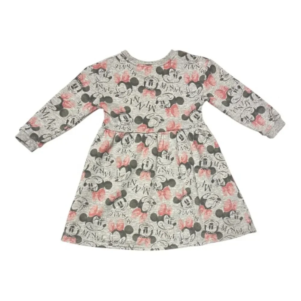 Disney Junior Girl's Minnie Mouse Dress Soft Gray Size 5T
